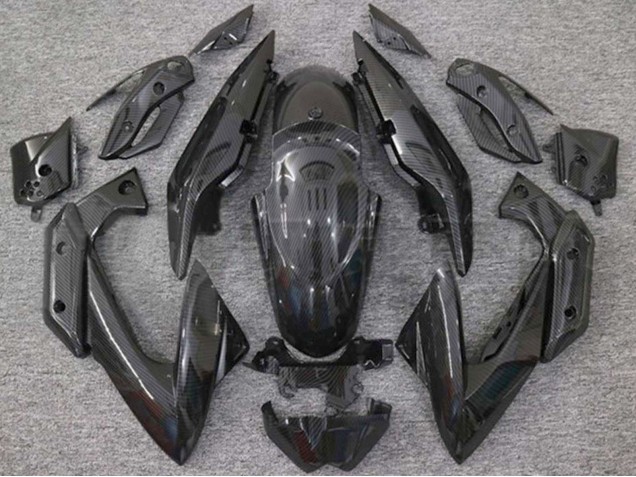 Lojas Carenagens Moto Yamaha XJ6 2009-2012 - Preto Fibra de Carbono