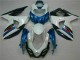 Lojas Kit Carenagem ABS Suzuki GSXR 1000 2009-2016 - Branco Azul Preto