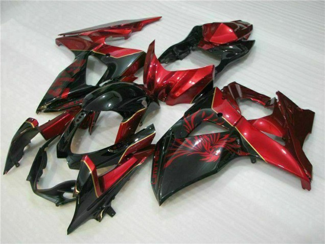 Lojas Carenagens Moto Suzuki GSXR 1000 2009-2016 - Vermelho Preto Brilhante