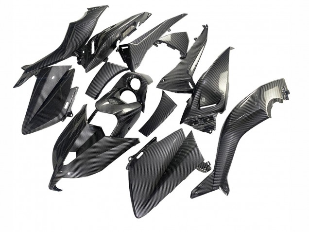 Lojas Carenagens Moto Yamaha TMAX530 2012-2014 - Preto Fibra de Carbono
