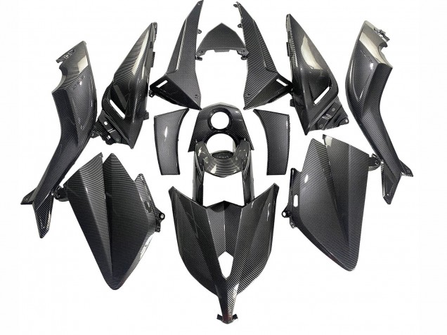 Lojas Carenagens Moto Yamaha TMAX530 2012-2014 - Preto Fibra de Carbono