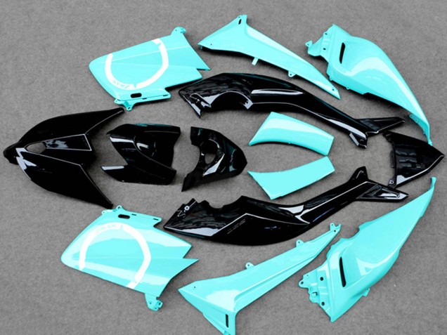 Lojas Carenagens Moto Yamaha TMAX530 2012-2014 - Azul Claro Preto Brilhante