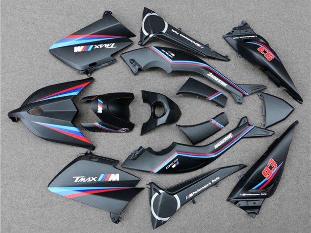 Lojas Carenagens Moto Yamaha TMAX530 2012-2014 - Preto Fosco Vermelho Azul 93