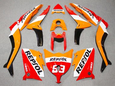 Lojas Carenagens Moto Yamaha TMAX530 2012-2014 - Vermelho Laranja Branco Repsol 93