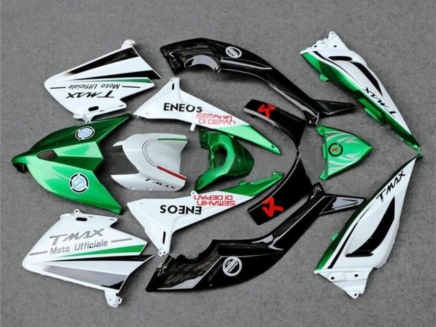 Lojas Carenagens Moto Yamaha TMAX530 2012-2014 - Branco Verde Preto Semakin Didepan ENEOS