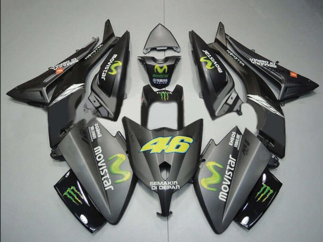 Lojas Carenagens Moto Yamaha TMAX530 2012-2014 - Preto Fosco MoviStar ENEOS Yamalube Monstro 46