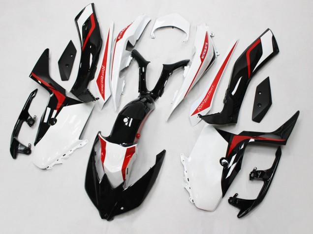 Lojas Carenagens Moto Yamaha XMAX300 2017-2021 - Branco Vermelho Preto Brilhante