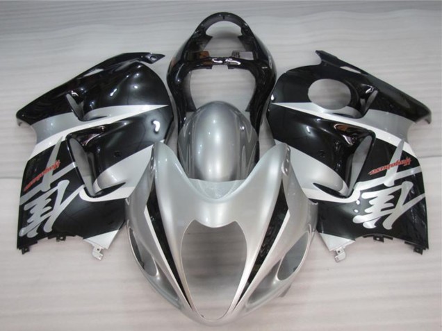 Lojas Carenagens Moto Suzuki GSXR 1300 Hayabusa 1996-2007 - Prata Preto