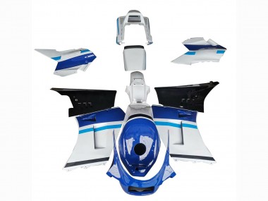 Lojas Carenagens Moto Suzuki RG400 RG500 RG400/500 1984-1987 - Branco Azul Preto