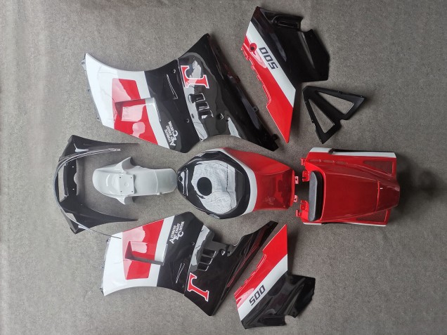 Lojas Carenagens Moto Suzuki RG400 RG500 RG400/500 1984-1987 - Branco Vermelho Preto