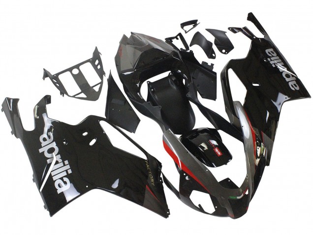Lojas Carenagens Moto Aprilia RSV1000 2003-2006 - Preto Brilhante Cinzento Vermelho