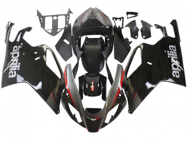 Lojas Carenagens Moto Aprilia RSV1000 2003-2006 - Preto Brilhante Cinzento Vermelho