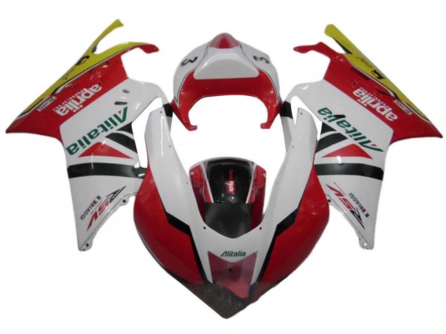 Lojas Carenagens Moto Aprilia RSV1000 2003-2006 - Branco Vermelho Verde Amarelo Alitalia