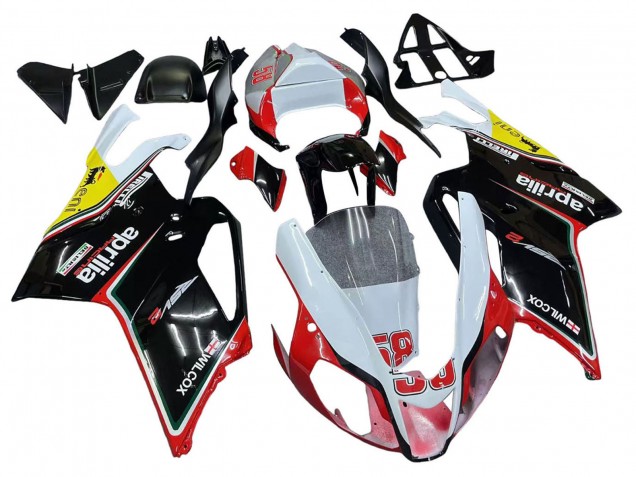 Lojas Carenagens Moto Aprilia RSV1000 2003-2006 - Branco Vermelho Preto Amarelo 58