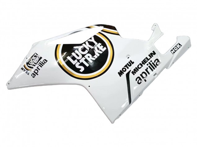 Lojas Carenagens Moto Aprilia RSV1000 2003-2006 - Branco Preto Lucky Strike Motul Michelin