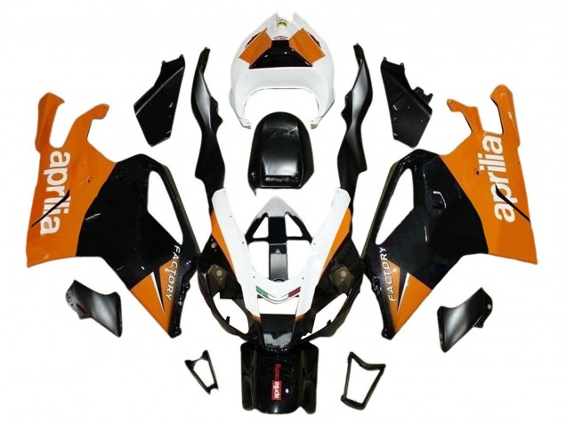 Lojas Carenagens Moto Aprilia RSV1000 2003-2006 - Preto Laranja Branco