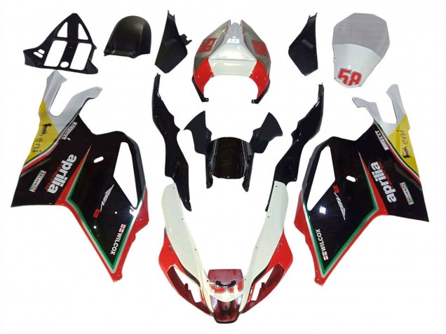 Lojas Carenagens Moto Aprilia RSV1000 2003-2006 - Branco Preto Vermelho Amarelo 58