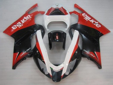 Lojas Carenagens Moto Aprilia RSV1000 2003-2006 - Vermelho Preto Branco