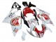 Lojas Carenagens Moto Aprilia RSV1000 2003-2006 - Branco Vermelho Lucky Strike Motul 34