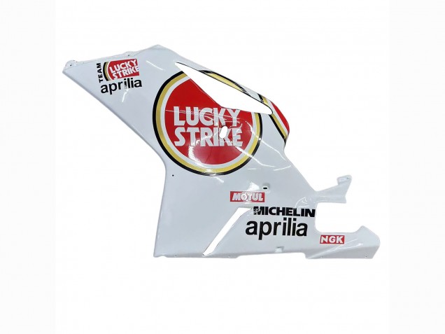 Lojas Carenagens Moto Aprilia RSV1000 2003-2006 - Branco Vermelho Lucky Strike Motul 34