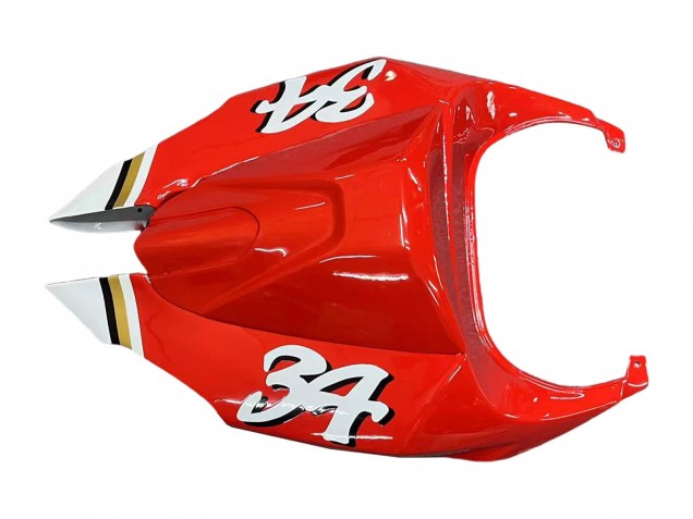 Lojas Carenagens Moto Aprilia RSV1000 2003-2006 - Branco Vermelho Lucky Strike Motul 34