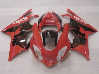 Lojas Carenagens Moto Aprilia RSV1000 2003-2006 - Vermelho Preto Brilhante