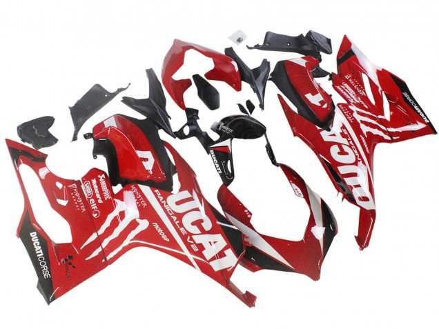 Lojas Carenagens Moto Ducati Panigale V2 2020-2024 - Vermelho Preto Brilhante Monstro Corse