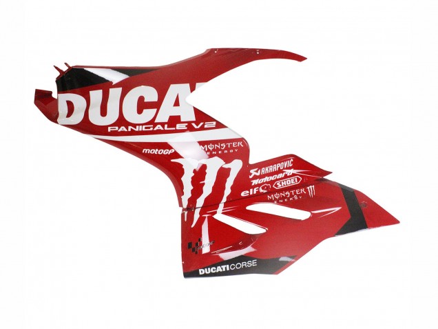 Lojas Carenagens Moto Ducati Panigale V2 2020-2024 - Vermelho Preto Brilhante Monstro Corse