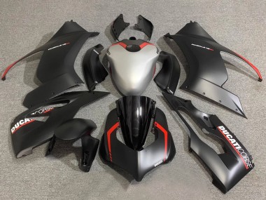Lojas Carenagens Moto Ducati Panigale V2 2020-2024 - Prata Vermelho Preto Fosco Corse