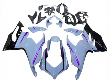 Lojas Carenagens Moto Ducati Panigale V2 2020-2024 - Cinzento Brilhante Roxo Preto Brilhante
