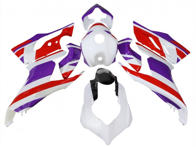 Lojas Carenagens Moto Ducati Panigale V2 2020-2024 - Branco Roxo Vermelho Preto Brilhante