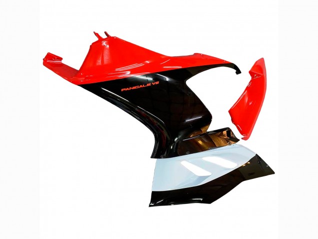 Lojas Kits Carenagem Moto Ducati Panigale V2 2020-2024 - Branco Vermelho Preto Brilhante