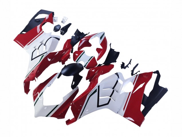 Lojas Carenagens Moto Ducati Panigale V4 V4S 2020-2021 - Branco Vermelho Verde Preto Fosco