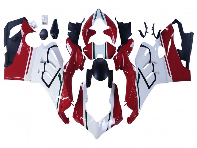 Lojas Carenagens Moto Ducati Panigale V4 V4S 2020-2021 - Branco Vermelho Verde Preto Fosco
