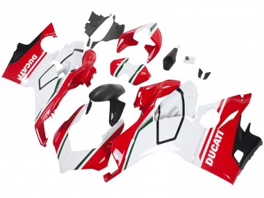 Lojas Carenagens Moto Ducati Panigale V4 V4S 2018-2019 - Branco Vermelho Preto Fosco