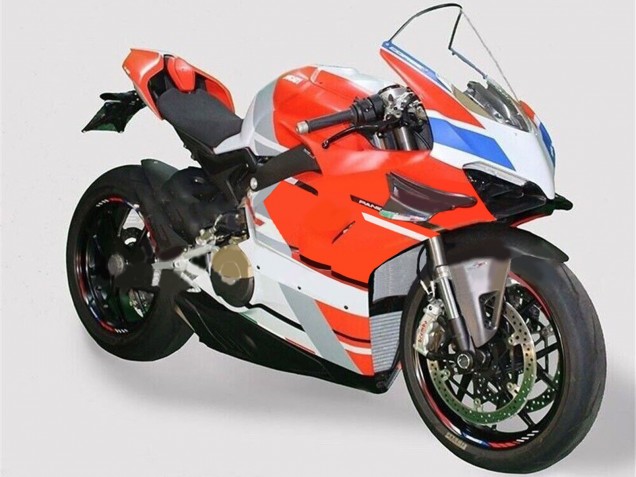 Lojas Carenagens Moto Ducati Panigale V4 V4S 2020-2021 - Branco Azul Vermelho Preto Brilhante
