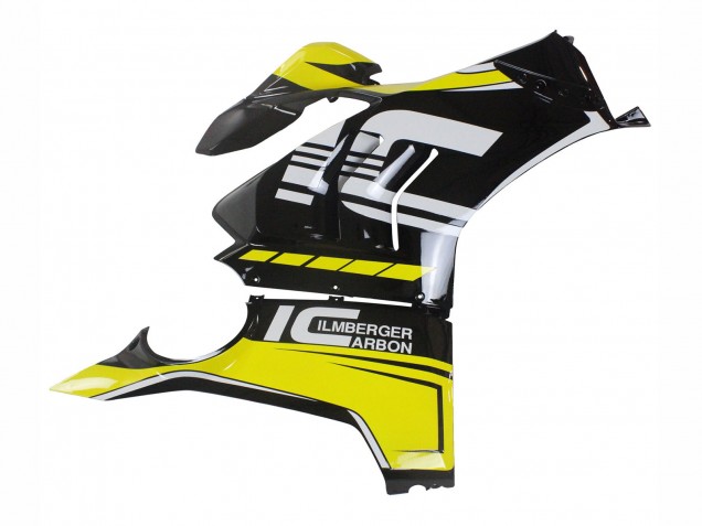 Lojas Carenagens Moto Ducati Panigale V4 V4S 2020-2021 - Amarelo Branco Preto Brilhante