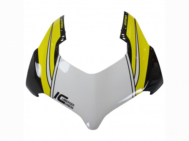 Lojas Carenagens Moto Ducati Panigale V4 V4S 2020-2021 - Amarelo Branco Preto Brilhante