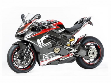 Lojas Carenagens Moto Ducati Panigale V4 V4S 2018-2019 - Vermelho Preto Cinzento Aruba 45