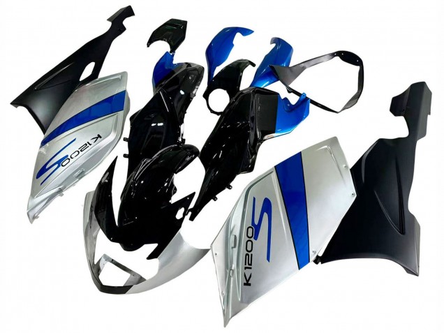 Lojas Carenagem Moto BMW K1200S 2005-2010 - Prata Azul Preto