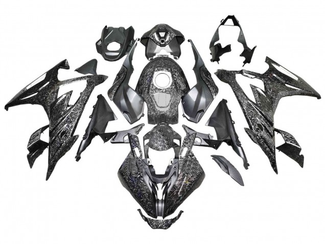 Lojas Carenagens Moto BMW S1000RR 2023-2024 - Preto Forjado Fibra de Carbono