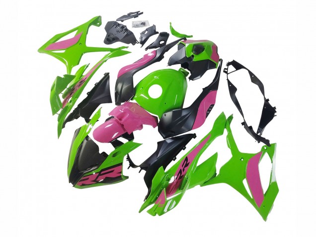 Lojas Carenagens Moto BMW S1000RR 2023-2024 - Rosa Verde Preto
