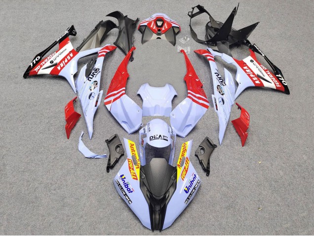 Lojas Carenagens Moto BMW S1000RR 2023-2024 - Branco Vermelho Preto Ouro