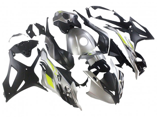 Lojas Carenagens Moto BMW S1000RR 2023-2024 - Prata Preto Fosco Verde Limão