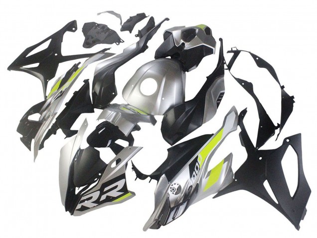 Lojas Carenagens Moto BMW S1000RR 2023-2024 - Prata Preto Fosco Verde Limão