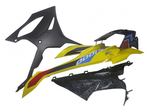 Lojas Carenagens Moto BMW S1000RR 2023-2024 - Amarelo Fibra de Carbono