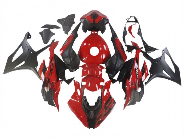 Lojas Carenagens Moto BMW S1000RR 2023-2024 - Vermelho Preto Fosco