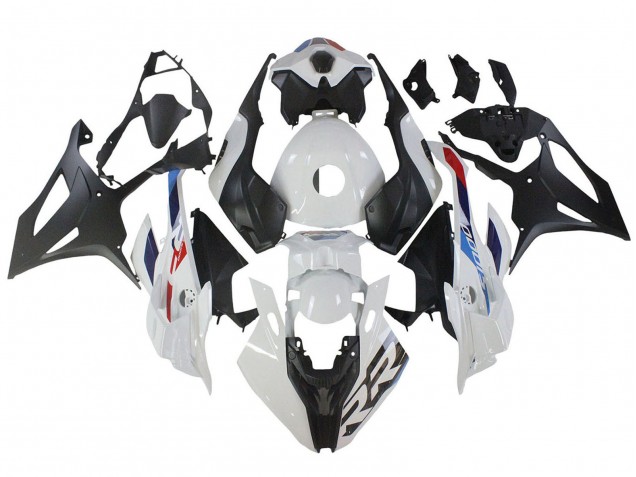 Lojas Carenagem Moto BMW S1000RR 2023-2024 - Branco Azul Vermelho Preto Fosco