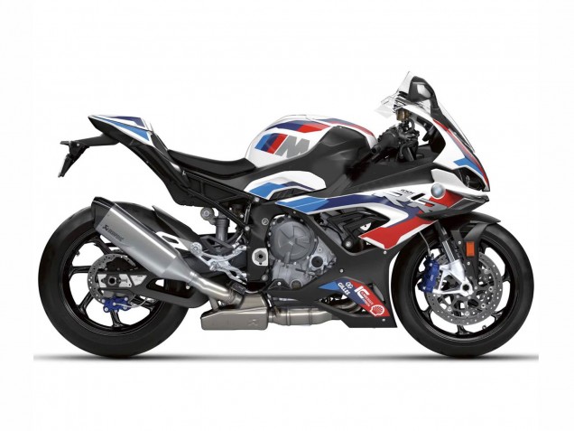 Lojas Carenagens Moto BMW S1000RR 2023-2024 - Branco Azul Vermelho Preto Fosco