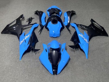 Lojas Carenagens Moto BMW S1000RR 2019-2022 - Azul Preto Fibra de Carbono